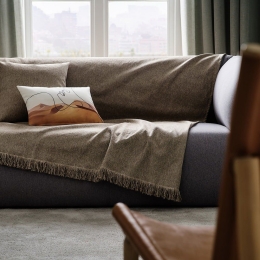 Ριχτάρι Storm 362/45 Warm Beige Gofis Home Τριθέσιο 180x310cm Πολυέστερ
