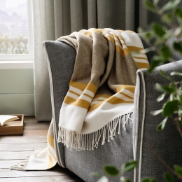 Κουβέρτα Καναπέ Soleil 454 Beige-Ocher Gofis Home 130X170 130x170cm Βαμβάκι-Πολυέστερ
