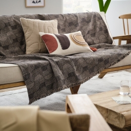 Μαξιλαροθήκη Διακοσμητική Makena 133 Beige-Grey Gofis Home 30X50 100% Βαμβάκι