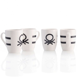 Κούπες (Σετ 4Τμχ) 20.21.0536 360ml Multi Benetton Bone China 