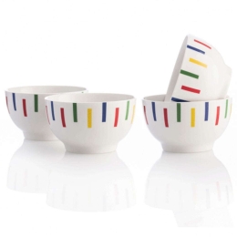 Μπωλ Δημητριακών (Σετ 4Τμχ) 20.21.0555 14cm 650ml Multi Benetton Bone China 