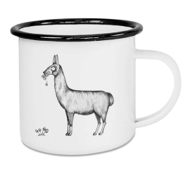 Κούπα Lama 300ml White-Black Ligarti Εμαγιέ