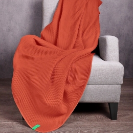Κουβέρτα Καναπέ - Ριχτάρι Rainbow Red Benetton Πολυθρόνα 140x190cm 100% Βαμβάκι