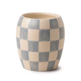 Κερί Σόγιας Αρωματικό Checkmate Cotton And Teak 311gr Σε Κεραμικό Δοχείο 10x10,5cm Paddywax Κερί Σόγιας
