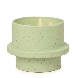 Κερί Σόγιας Αρωματικό Folia Bamboo And Green Tea 326gr Σε Κεραμικό Γλαστράκι 12x12x9,5 Sage Green Paddywax Κερί Σόγιας