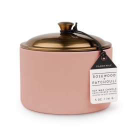 Κερί Σόγιας Αρωματικό Hygge Rosewood And Patchouli 141gr Σε Κεραμικό Δοχείο Με Καπάκι Paddywax Κερί Σόγιας