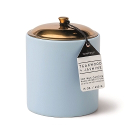 Κερί Σόγιας Αρωματικό Hygge Teakwood And Jasmine 425gr Σε Κεραμικό Δοχείο Με Καπάκι Paddywax Κερί Σόγιας
