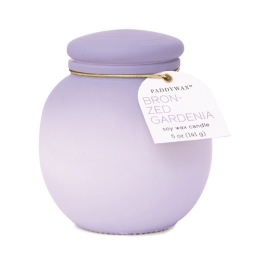 Κερί Σόγιας Αρωματικό Orb Σε Γυάλινο Δοχείο Bronzed Gardenia And Tonka 141gr 7,5x8cm Paddywax Κερί Σόγιας