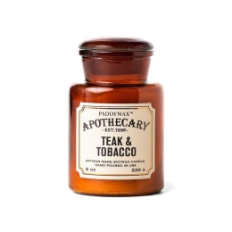 Κερί Σόγιας Αρωματικό Apothecary Teak And Tobacco 226gr Paddywax Κερί Σόγιας