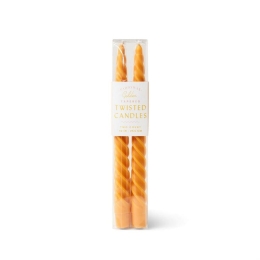 Κεριά Δείπνου Twisted (Σετ 2τμχ) 25,4cm Golden Paddywax Κερί Σόγιας