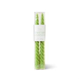 Κεριά Δείπνου Twisted (Σετ 2τμχ) 25,4cm Sage Paddywax Κερί Σόγιας