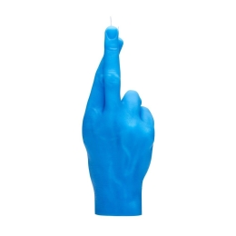 Κερί Χειρονομίας Crossed Finger 365gr 20x7x8cms Blue Candle Hand Παραφίνη