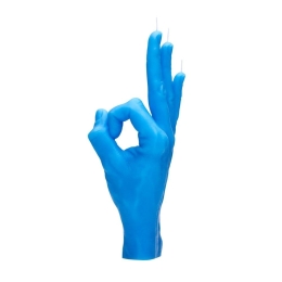 Κερί Χειρονομίας OK 350gr 21x8x8cm Blue Candle Hand Παραφίνη