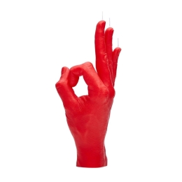 Κερί Χειρονομίας OK 350gr 21x8x8cm Red Candle Hand Παραφίνη
