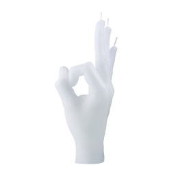 Κερί Χειρονομίας OK 350gr 21x8x8cm White Candle Hand Παραφίνη