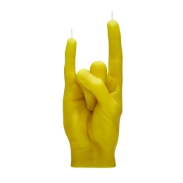 Κερί Χειρονομίας You Rock 310gr 20x8x7,5cm Yellow Candle Hand Παραφίνη