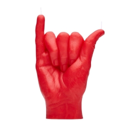 Κερί Χειρονομίας Shaka 350gr 16x11x6cm Red Candle Hand Παραφίνη