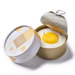 Αρωματικό Φυτικό Κερί Γκουρμέ Σε Κονσέρβα Vanilla Egg Candle Hand Φυτικό Κερί