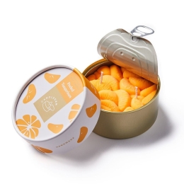 Αρωματικό Φυτικό Κερί Γκουρμέ Σε Κονσέρβα Peeled Tangerines Candle Hand Φυτικό Κερί