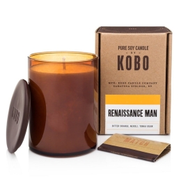 Αρωματικό Κερί Woodblock Renaissanse Man 425gr Kobo Κερί Σόγιας