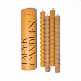 Κεριά Δείπνου Taper (Σετ 4τμχ) 24,3cm Orange-Peach Paddywax Κερί Σόγιας
