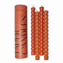 Κεριά Δείπνου Taper (Σετ 4τμχ) 24,3cm Red-Terracotta Paddywax Κερί Σόγιας