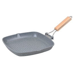 Τηγάνι Γκριλιέρα Τετράγωνη XB04528000 XB-4528 28X28X3.8cm Χυτό Anthracite Max Home 28cm Αλουμίνιο