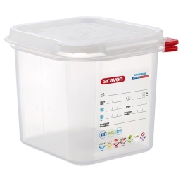 Φαγητοδοχείο Πλαστικό Hermet.Gn 1/6 AR00003025-2.6Lt 176X162X150Mm Araven Πλαστικό