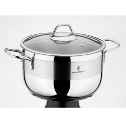Κατσαρόλα Με Γυάλινο Καπάκι 28X17Cm YMS00200128 - 9.5Lt Soft Inox Max Home 28cm Ανοξείδωτο Ατσάλι