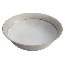 Μπoλ Παγωτού Πορσελάνινο PR14141108 Φ14cm White-Gold Oriana Ferelli® Πορσελάνη