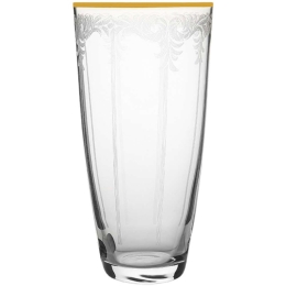 Ποτήρι Νερού Elisabeth CLX08890011 350ml Clear-Gold Από Κρύσταλλο Βοημίας Κρύσταλλο