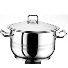 Κατσαρόλα Arian 430 ISF00100124 6lt 24x14cm Inox Isfa Metal 24cm Ανοξείδωτο Ατσάλι