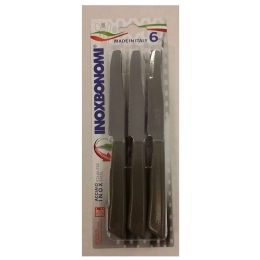Μαχαίρια Tortora (Σετ 6Τμχ) BM30006007 Aπό Ανοξείδωτο Ατσάλι Grey Inoxbonomi Ανοξείδωτο Ατσάλι