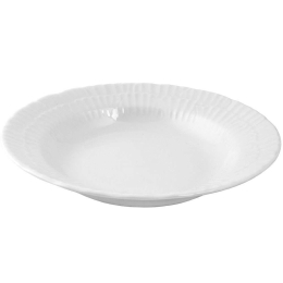 Πιάτο Στρογγυλό Βαθύ Πορσελάνινο PR00200200 23cm White Oriana Ferelli® Πορσελάνη