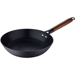 Τηγάνι Wok Αντικολλητικό Odin BGMP003818 Φ24x7,5cm Black-Brown Bergner 24cm Μαντέμι