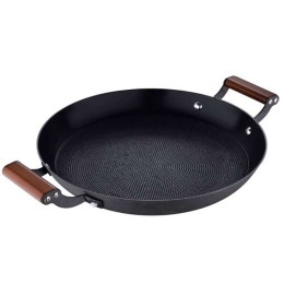 Τηγάνι Γκριλιέρα Αντικολλητική Odin BGMP003821 Φ32x7cm Black-Brown Bergner 32cm Μαντέμι