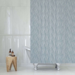 Κουρτίνα Μπάνιου Rain BTLTR002880 180x200cm Blue Max Home 180Πx200Υ Πολυέστερ