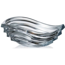Διακοσμητικό Μπωλ Wave CTB03500401 30,5x22x11cm Κρυστάλλινο Clear Βοημίας Κρύσταλλο