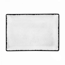 Πιατέλα Σερβιρίσματος Ορθογώνια PR182746321 31x21cm White-Black Oriana Ferelli® Πορσελάνη