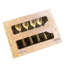 Κουτάλακια Charme (Σετ 6Τμχ) BG00045153 Gold Bergner Ανοξείδωτο Ατσάλι