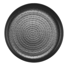 Πιάτο Ρηχό Capri Rice KXNPMOD27445 Φ27cm Black Oriana Ferelli® Πορσελάνη