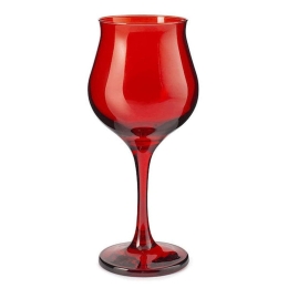 Ποτήρι Κρασιού Wavy (Σετ 6Τμχ) PB44025800 305ml Red Pasabahce Γυαλί