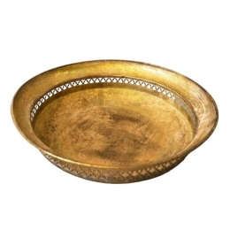 Φρουτιέρα HC22366027 Φ27x6cm Gold Oriana Ferelli® Μέταλλο