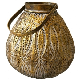 Φανάρι HC22326623 Φ23x22,5cm Gold Oriana Ferelli® Μέταλλο