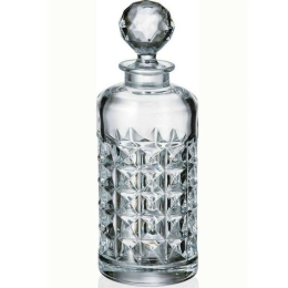 Καράφα Ουίσκι Με Πώμα Diamond CTB03102300 650ml Clear Κρύσταλλο