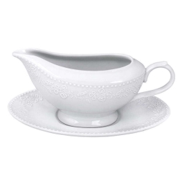 Σαλτσιέρα Με Βάση Kea PRPW350009 21cm White Oriana Ferelli® Πορσελάνη