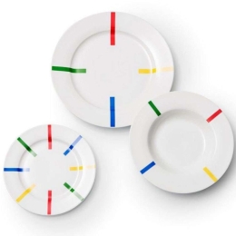 Πιάτα Φαγητού Benetton (Σετ 12Τμχ) BGBE000858 Multi Bergner 12 τμχ Πορσελάνη
