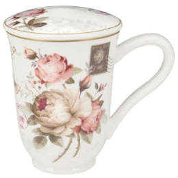 Κούπα Με Καπάκι Romantic Touch LX08779030 300ml Multi Oriana Ferelli® Porcelain