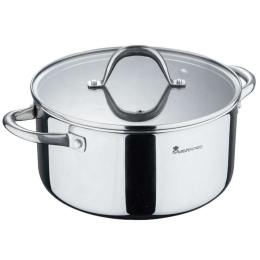 Κατσαρόλα Hi-Tech BGMP001626 Φ28x14cm Inox Bergner 28cm Ατσάλι, Αλουμίνιο