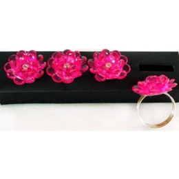 Δαχτυλίδια Για Πετσέτες (Σετ 4Τμχ.) 735181 Fuchsia Ankor Μέταλλο
